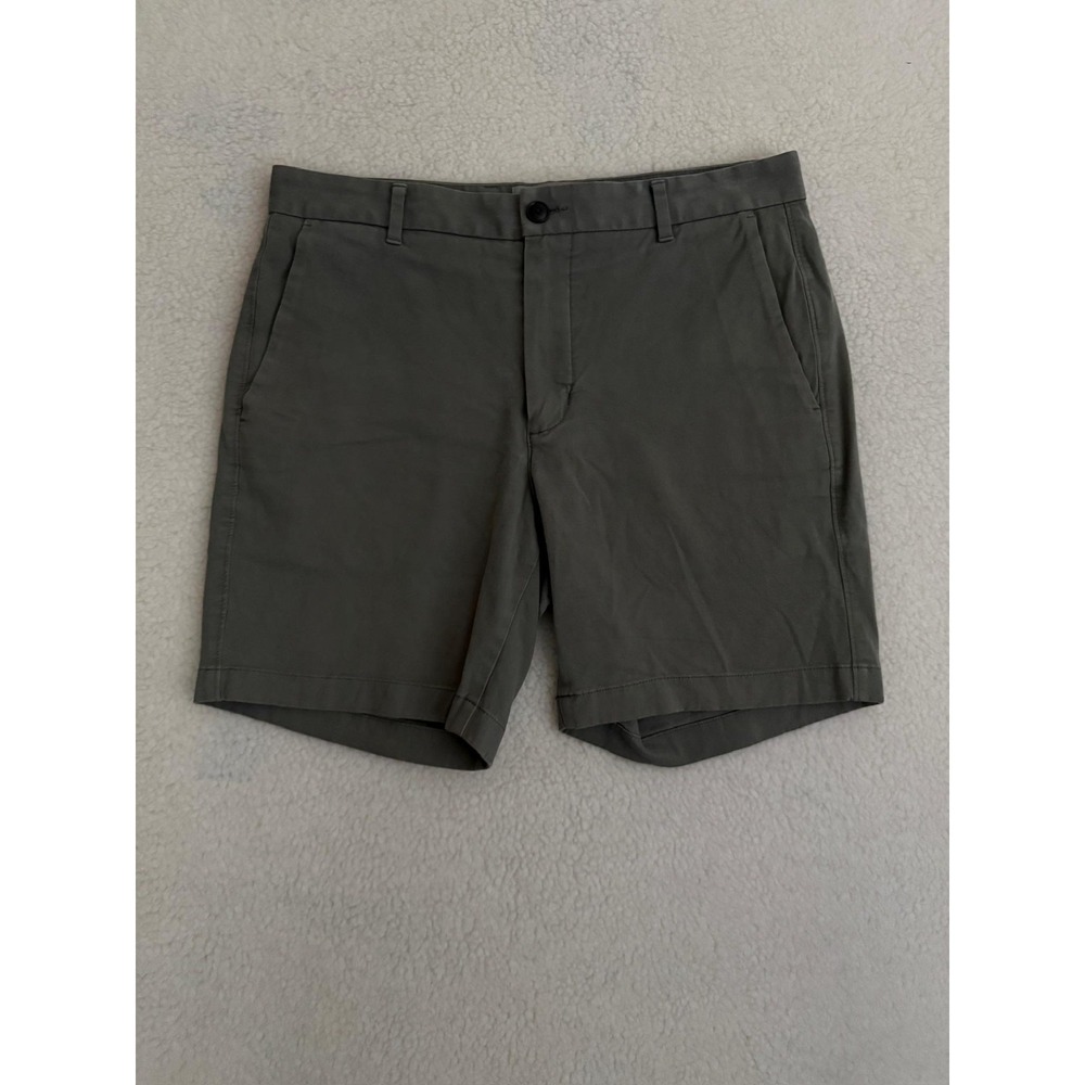 Everlane Shorts Mens 33 Green Chino 7" Inseam Stretch Casual Summer Cotton Blend